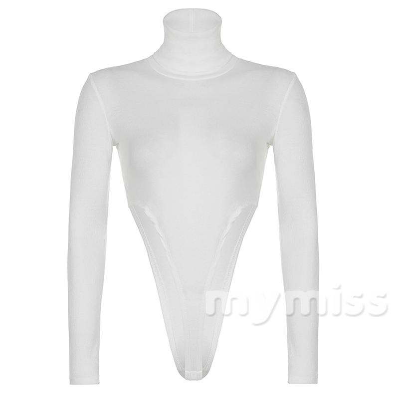 Bodysuit tay dài cổ rùa màu trơn màu đen/xám/trắng cho nữ
 | BigBuy360 - bigbuy360.vn