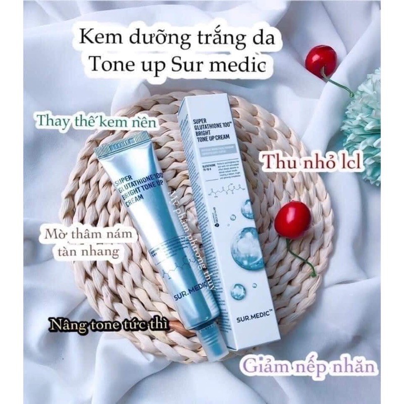 Kem Dưỡng Trắng Da Sur Medic Super Glutathione 100 Bright Tone Up Cream | BigBuy360 - bigbuy360.vn
