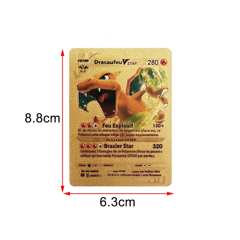 Bộ Sưu Tập Thẻ Bài Pokemon Vmax Gx Bằng Kim Loại Màu Vàng Kim