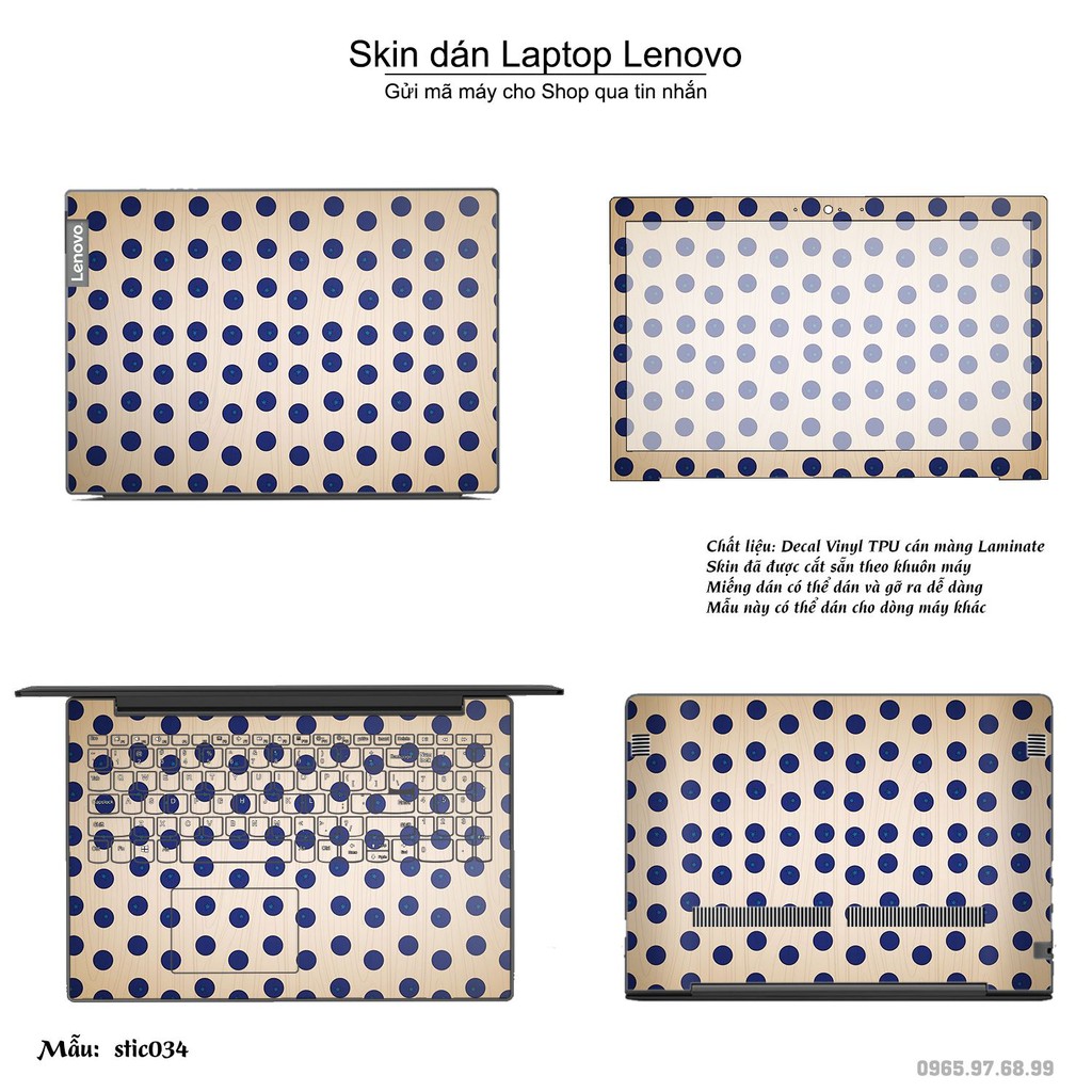 Skin dán Laptop Lenovo in hình Hoa văn sticker _nhiều mẫu 6 (inbox mã máy cho Shop)