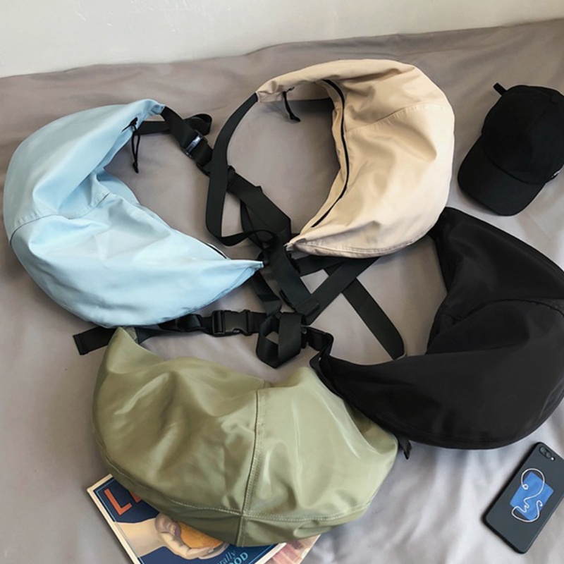 Túi Đeo Chéo Vai Bằng Nylon Chống Nước Hình Bánh Bao Dành Cho Nam Nữ