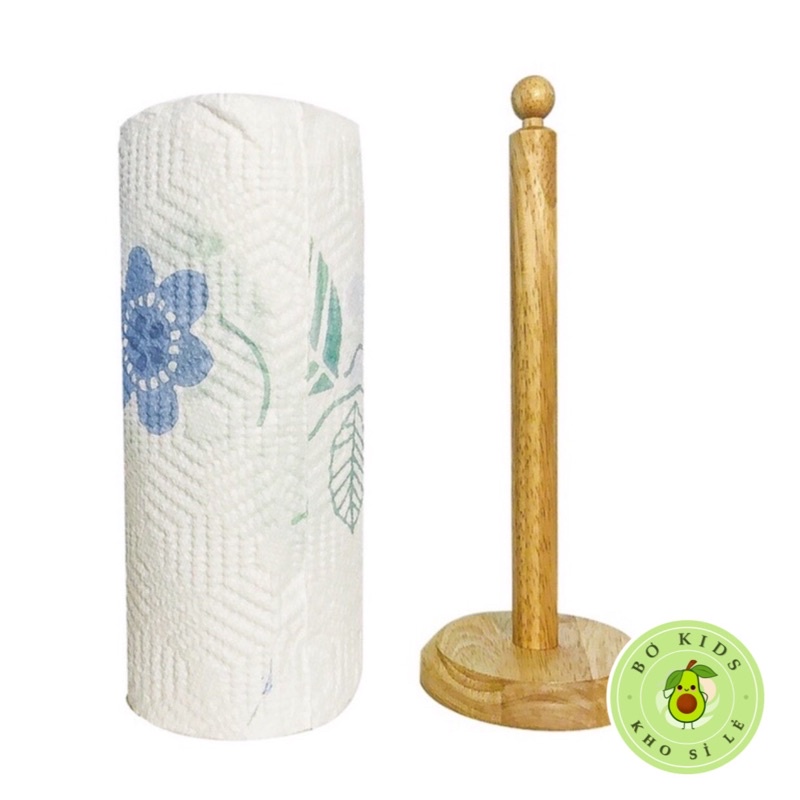 Cọc Gỗ Cắm Giấy Lau Đa Năng Cao Cấp, Cột Để Giấy Chắc Chắn, Cây Gỗ Đỡ Cuộn Giấy Decor Bokids HBQ Blogtamsu