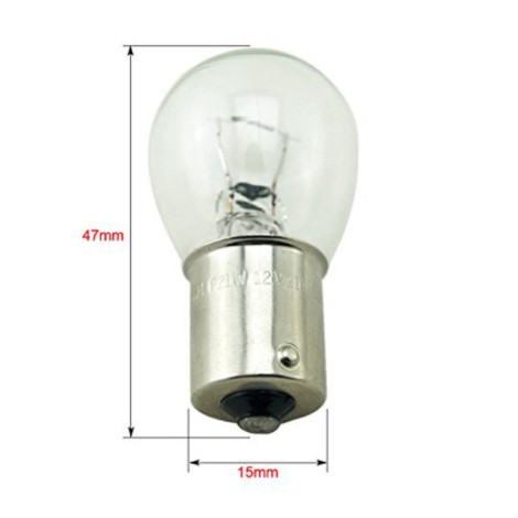 Bóng Đèn xi nhan lùi de báo rẽ xe hơi ô tô dây tóc sợi đốt halogen 1156 P21 5w Bay15d 1156 12v 21w ánh sáng vàng cam