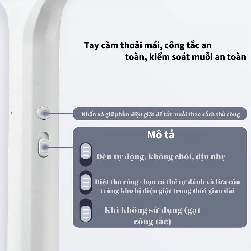 Vợt Muỗi Máy Bắt Muỗi Diệt Côn Trùng Đa Năng Công Nghệ Mới Sun.z