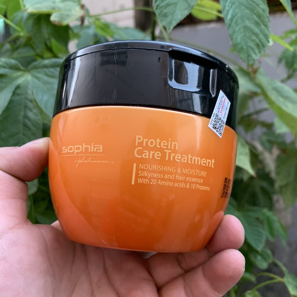 Sản phẩm Kem hấp phục hồi siêu dưỡng tóc Protein Sophia Platinum Treatment 450ml