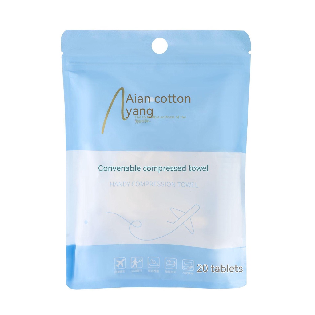 Khăn Nén Cotton Tinh Khiết Dày Dặn Dùng Một Lần Để Lau Mặt