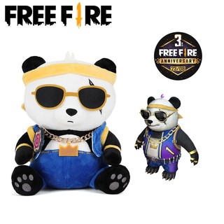 Búp bê Free Fire hình trợ thủ gấu trúc Hiphop màu xanh dương kỷ niệm 3 năm thành lập game