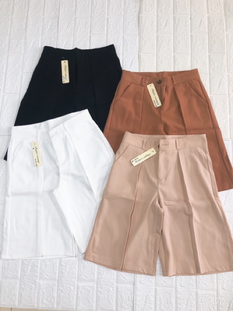 Quần lửng nữ ống rộng mặc nhà DOLOXI vải tuyết mưa cao cấp Q144 | BigBuy360 - bigbuy360.vn