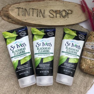 Sửa Rửa Mặt Trà Xanh Có Hạt Tẩy Da Chết Sạch Mụn ST IVES GREEN TEA 170gram