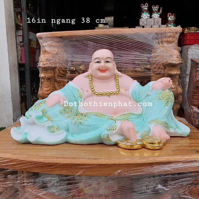 Tượng Phật di lạc đá 16in ngang 38cm hàng loại 1 đá nhập cao cấp