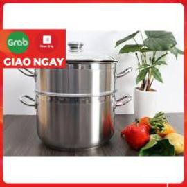 Bộ nồi xửng hấp 3 đáy inox 430 FiveStar Standard nắp kính tặng 2 muỗng canh (24cm /26cm / 28cm /30cm /32cm)