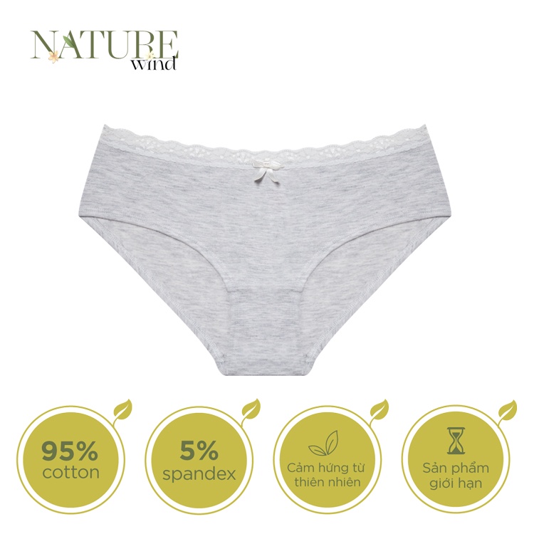 Combo 3 Quần Lót Cotton Lụa Phối Ren Plus Size Miley Lingerie Nature Wind FCP_11