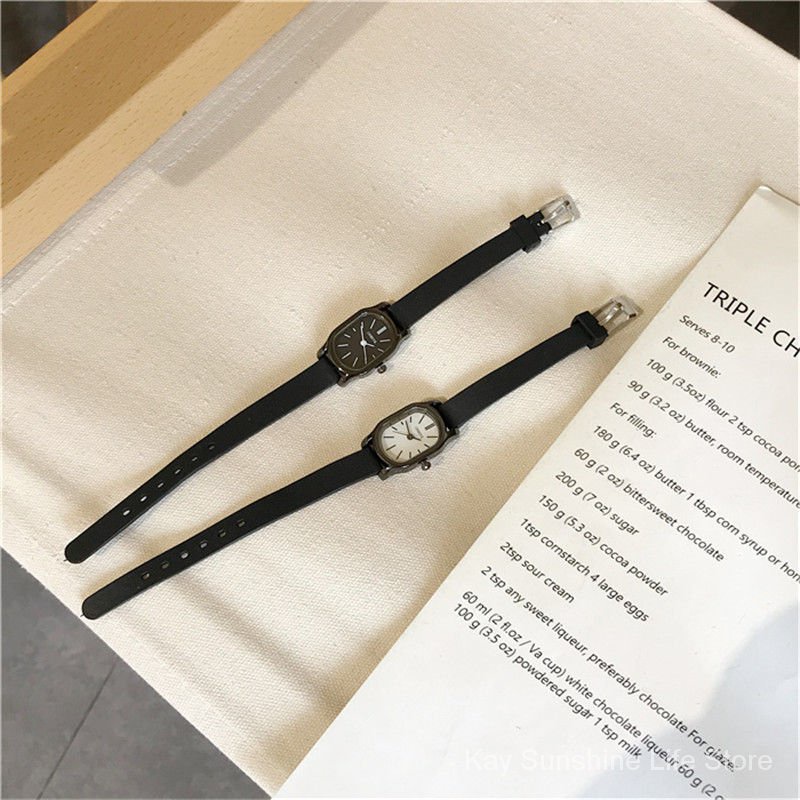 Retro Literary Watch Women's Simple Long Oval Small Square Watch Student Starry Sky Mori Style Fresh Women's Quartz Watch