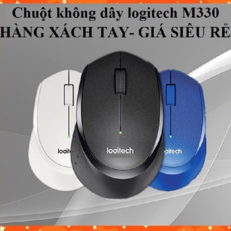 Chuột Không Dây Logitech M330 SIÊU RẺ không tiếng ồn-Siêu gọn nhẹ- Thích hợp dùng cho văn phòng