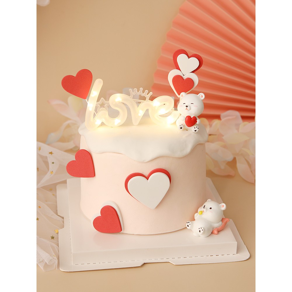 Đèn LED Trang Trí Hình Chữ LOVE Chớp Nháy TrangTrí Bánh Kem,Bó Hoa, Hộp Quà Sinh Nhật Nhỏ Gọn Đầy Màu Sắc Sunmet