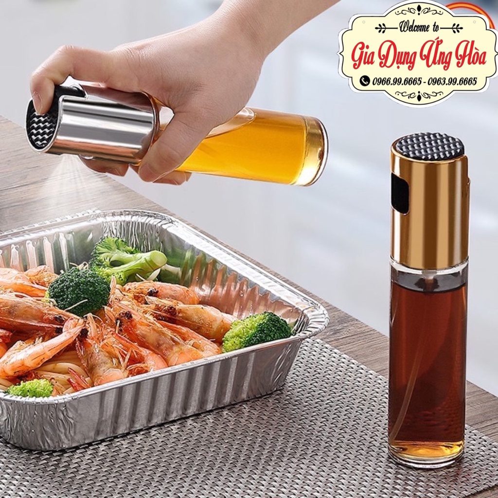 Bình Xịt Dầu Ăn Thủy Tinh, Chai Xịt Dầu Ăn Phun Sương Dùng Cho Nồi Chiên