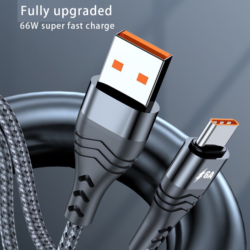 Dây Cáp Sạc Dữ Liệu USB Loại C 6A 66W Dành Cho Điện Thoại Di Động
