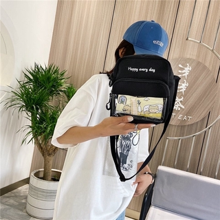Túi Vải Canvas Đeo Chéo/Đeo Vai Thiết Kế Ngộ Nghĩnh Đáng Yêu Phong Cách Hàn Quốc