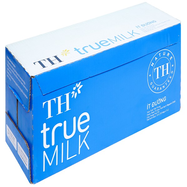 Thùng 12  Hộp 1L Sữa Tươi Tiệt Trùng TH True MILK Có Đường / Nguyên Chất / Ít Đường Dễ Uống