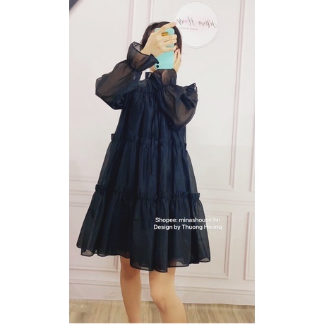 Váy babydoll công chúa trắng xếp tầng / mina’s house