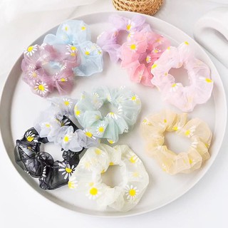 Dây buộc tóc Scrunchies hoa cúc