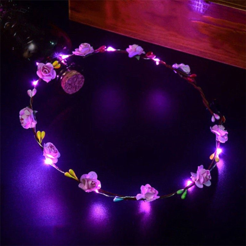 Vòng hoa đội đầu có đèn led