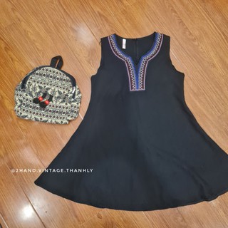 Váy vintage thổ cẩm thêu, balo thổ cẩm