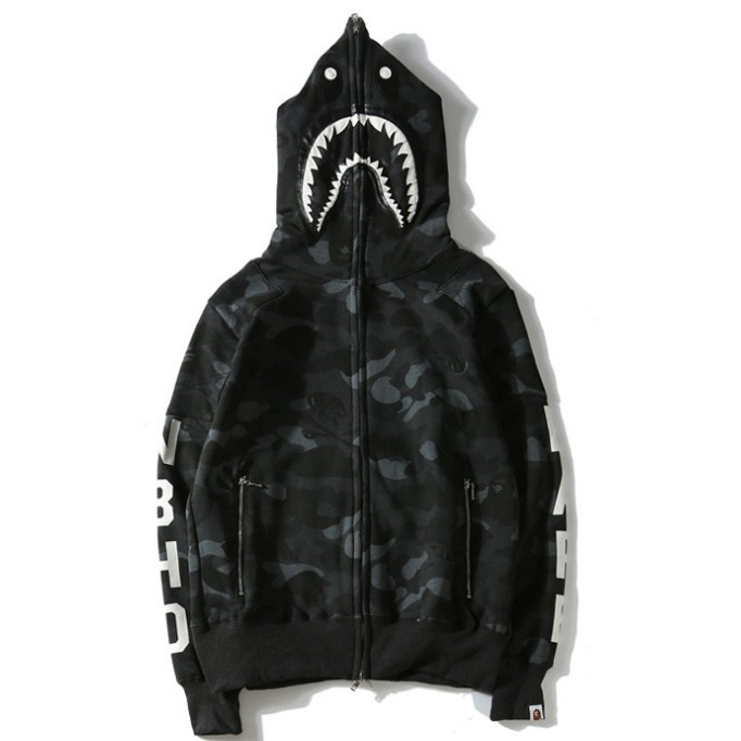 2021 New A Bathing Ape Classic Men And Women Bape Skull NBHD Shark Hoodie Jacket Sweater