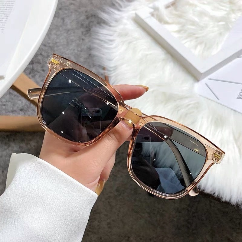 Kính Mát Gọng Vuông Chống Tia UV Phong Cách Vintage Thời Trang