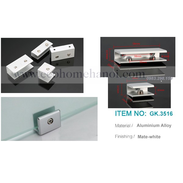 Pát chữ u kẹp kính mã GK3511