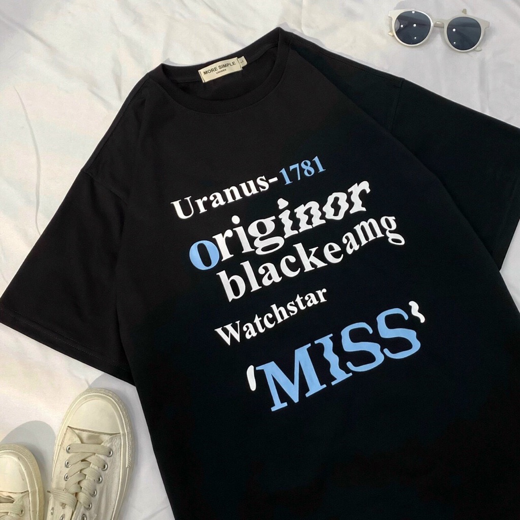 Áo Thun Unisex MISS Form Rộng Tay Lỡ Vải Tici Unisex
