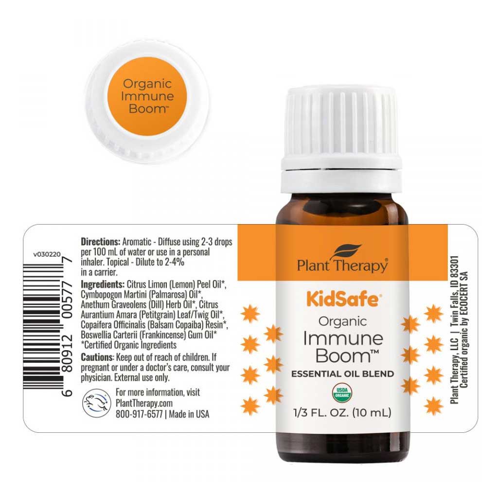 Plant Therapy - Tinh Dầu Hữu Cơ Giúp Tăng Sức Đề Kháng - Immune Boom Organic KidSafe Essential Oil - 10mL