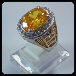 Nhẫn Đính Đá citrine Cỡ Lớn Sang Trọng