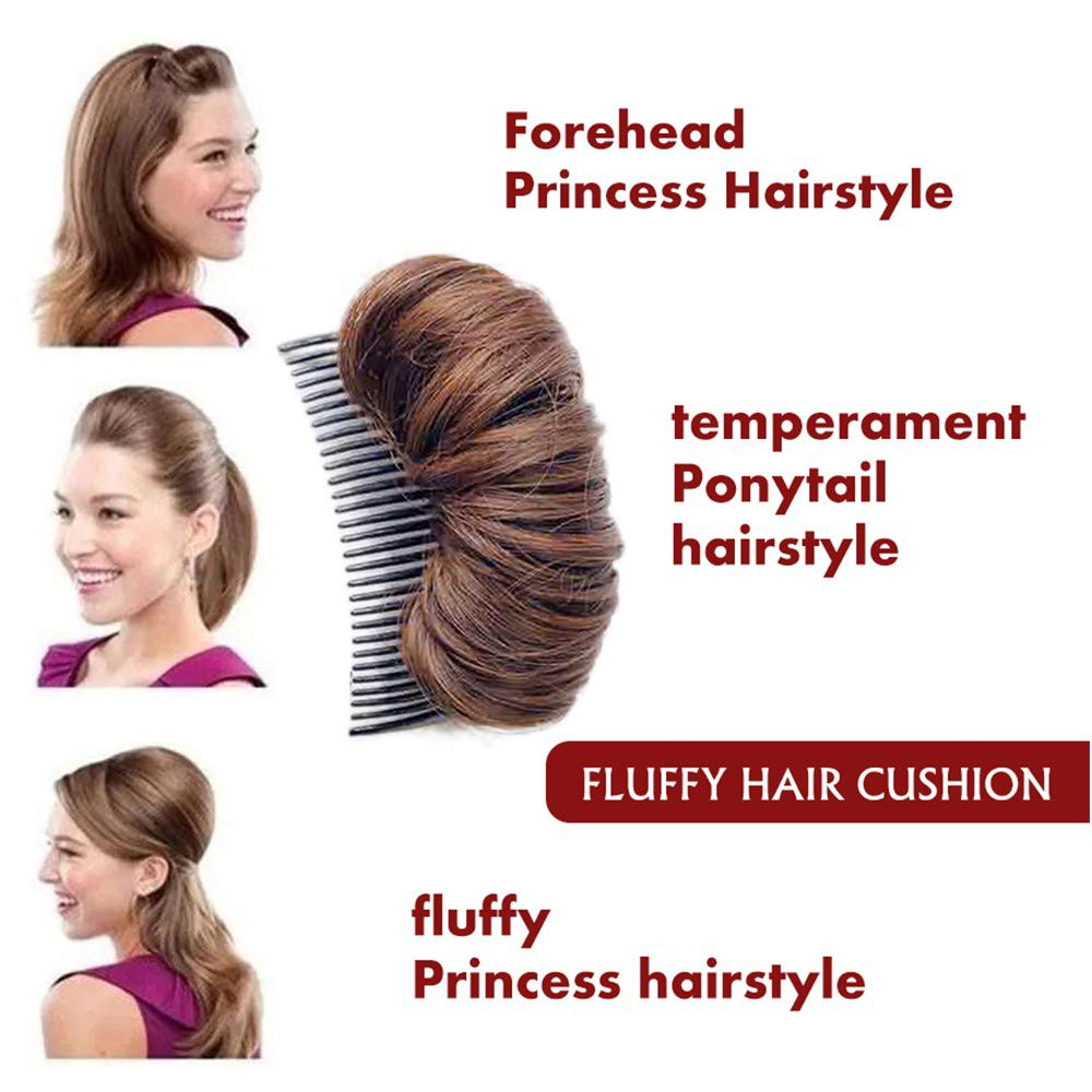 [Hàng mới về] Bộ 1/3 chiếc lược cài tóc gắn tóc giả nối dài sợi tổng hợp phong cách công chúa thời trang tự làm cho nữ