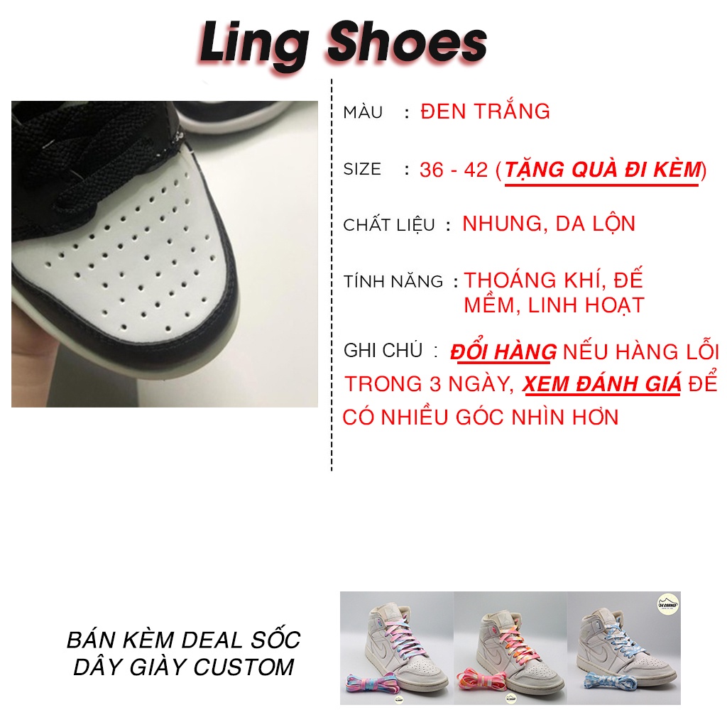 Giày JORDAN 1 Panda màu đen trắng cổ thấp,kiểu dáng JD1 Low hot trend,chạy bộ,tập gym,đi học