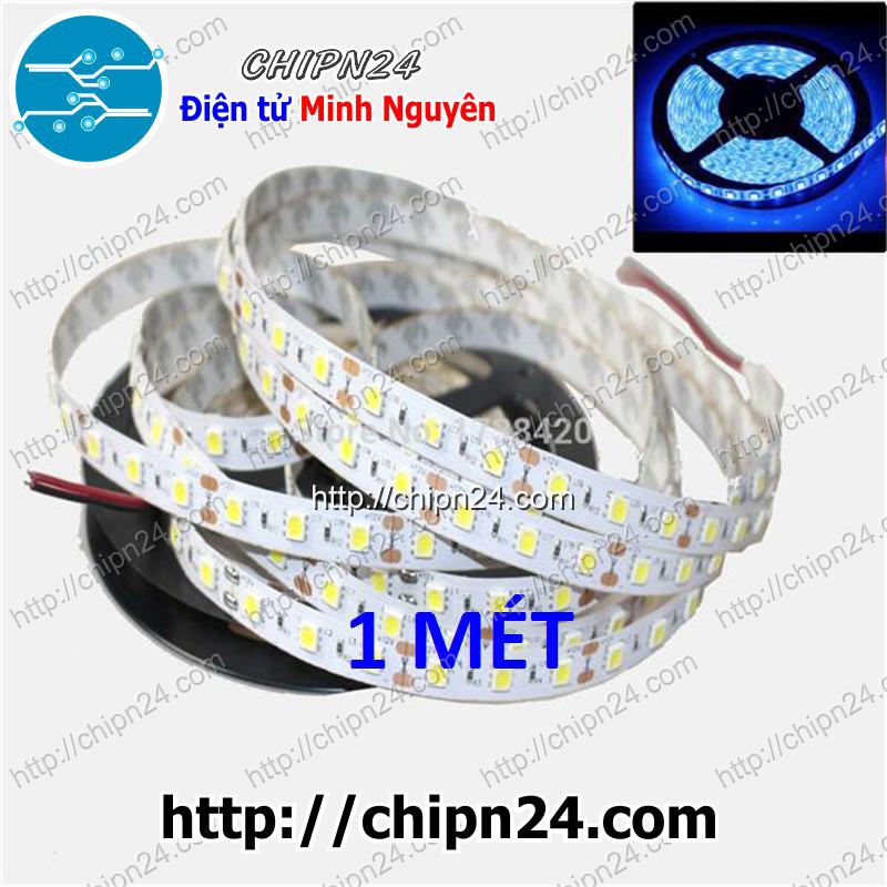 [1 MÉT] [1 MÉT] Led Dây 5050 Không Keo Chống Nước XANH DƯƠNG 12VDC