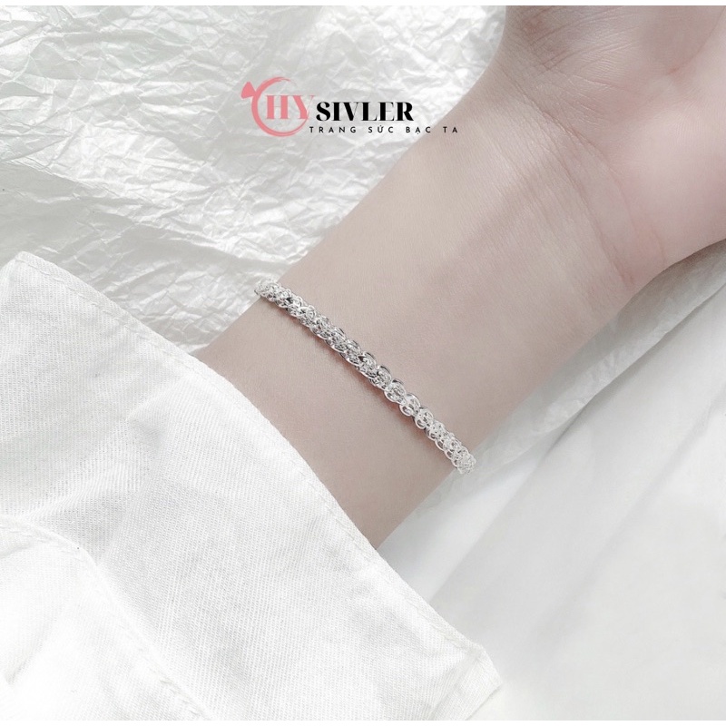 Lắc tay bạc nữ CHY SILVER dạng phụng bạc ý s925