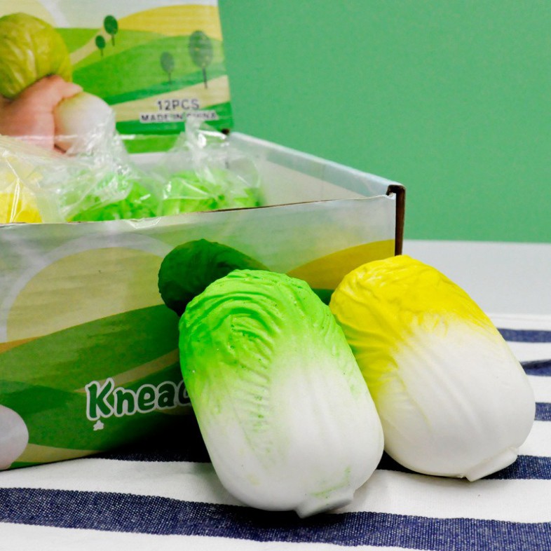Squishy Hình Cây Cải Thảo Cái Bắp Cải Chín Vàng Xanh Mềm Mịn Đàn Hồi Chậm Tăng cực đáng yêu có hương thơm