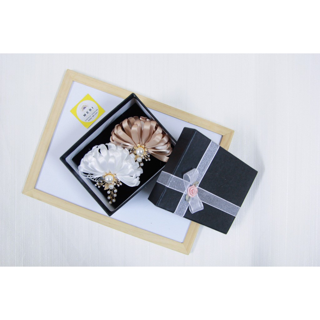 (Ảnh thật 100%) Hoa cài áo hoa cúc nửa bông sang chảnh size 8-8.5cm (NO BOX)