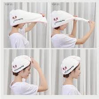 KHĂN QUẤN ĐẦU LÀM KHÔ TÓC SIÊU TỐC THỜI TRANG