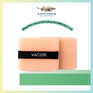 BP02 - Bông Phấn Vacosi Khô Vuông Nhỏ ( Bịch 2 Cái )
