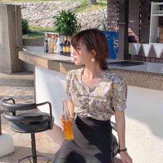 Áo hoa nhí croptop