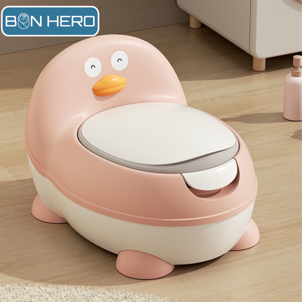 Bô vệ sinh dành cho trẻ em Bonhero TH-528, bô vệ sinh có đệm da