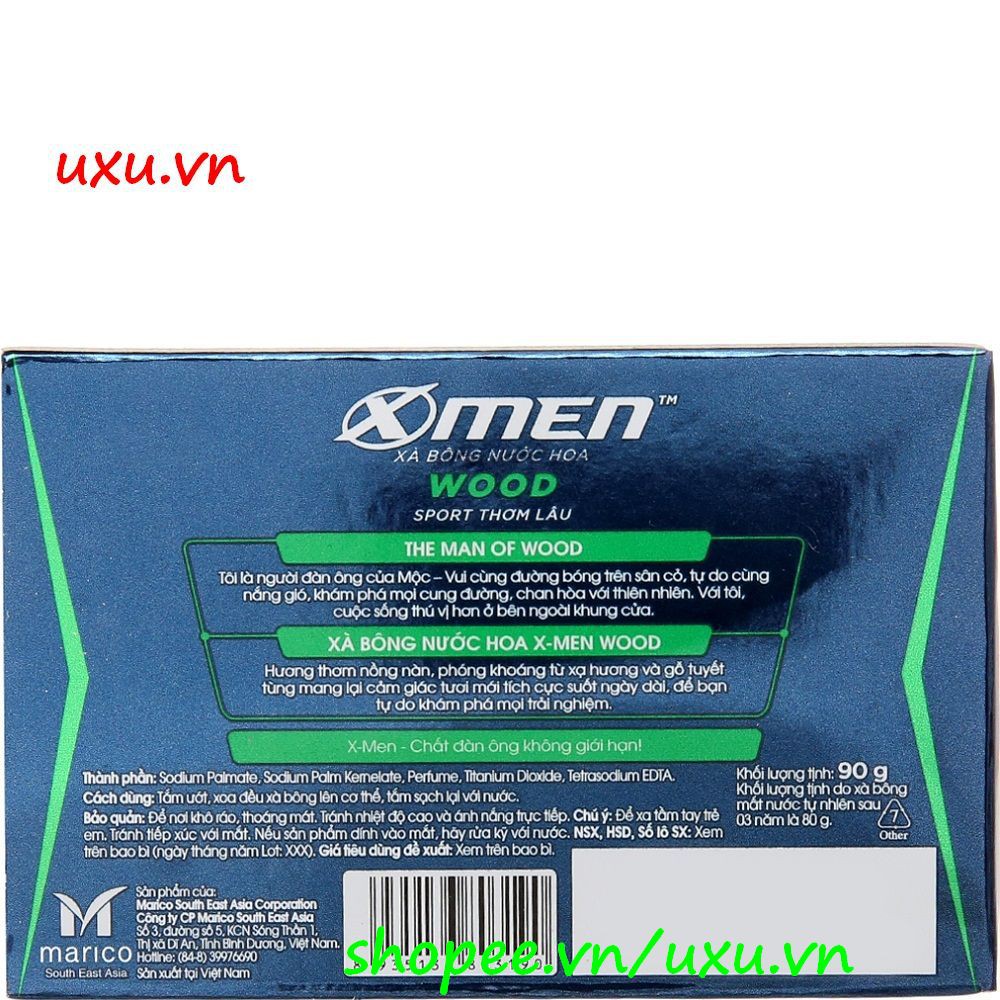 Xà Bông Tắm 90G X-Men Wood Sport Thơm Hương Nước Hoa, Với uxu.vn Tất Cả Là Chính Hãng.