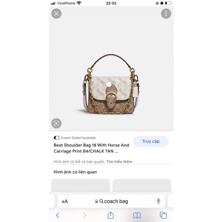 Túi coach y hình da thật Size 25