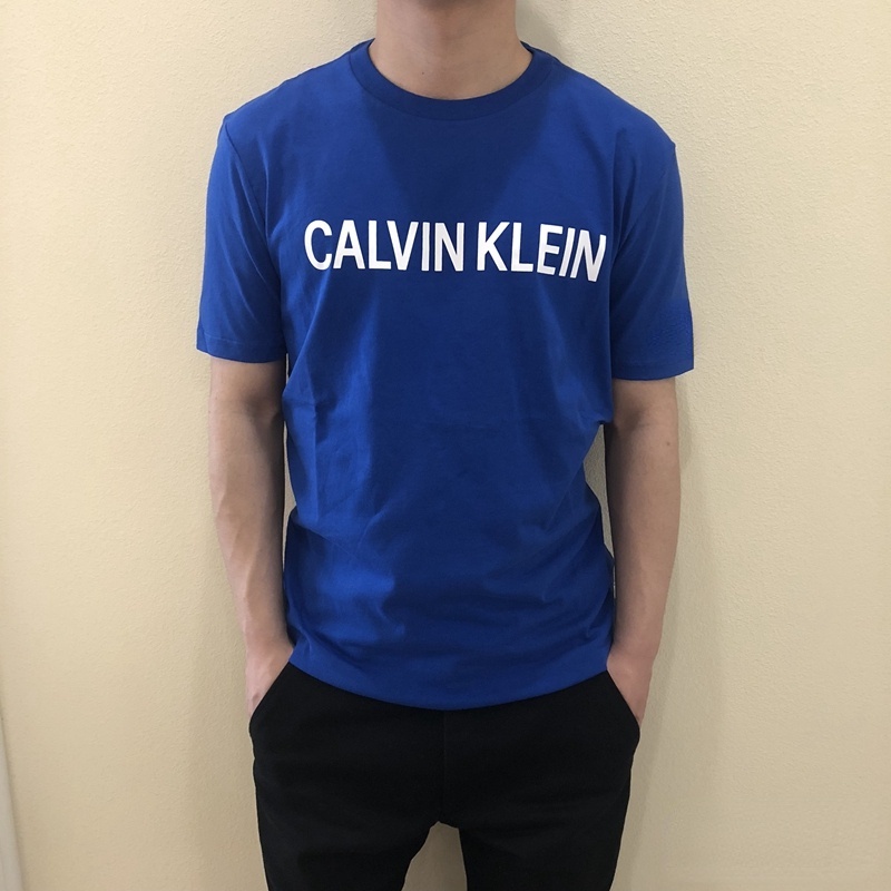 Áo Thun Cotton In Logo Calvin Klein Ngắn Tay Thời Trang Nam