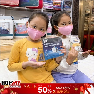 Combo 2 chiếc khẩu trang TRẺ EM 3 lớp vải kháng khuẩn Nano Bạc Hanvico