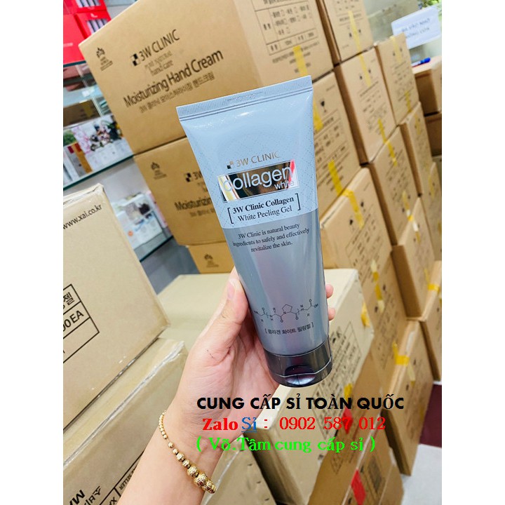 3Wclinic Tẩy Tế Bào Chết Tinh Chất Collagen Dưỡng Trắng Da  - 3W Clinic Collagen White Peeling Gel 180Ml