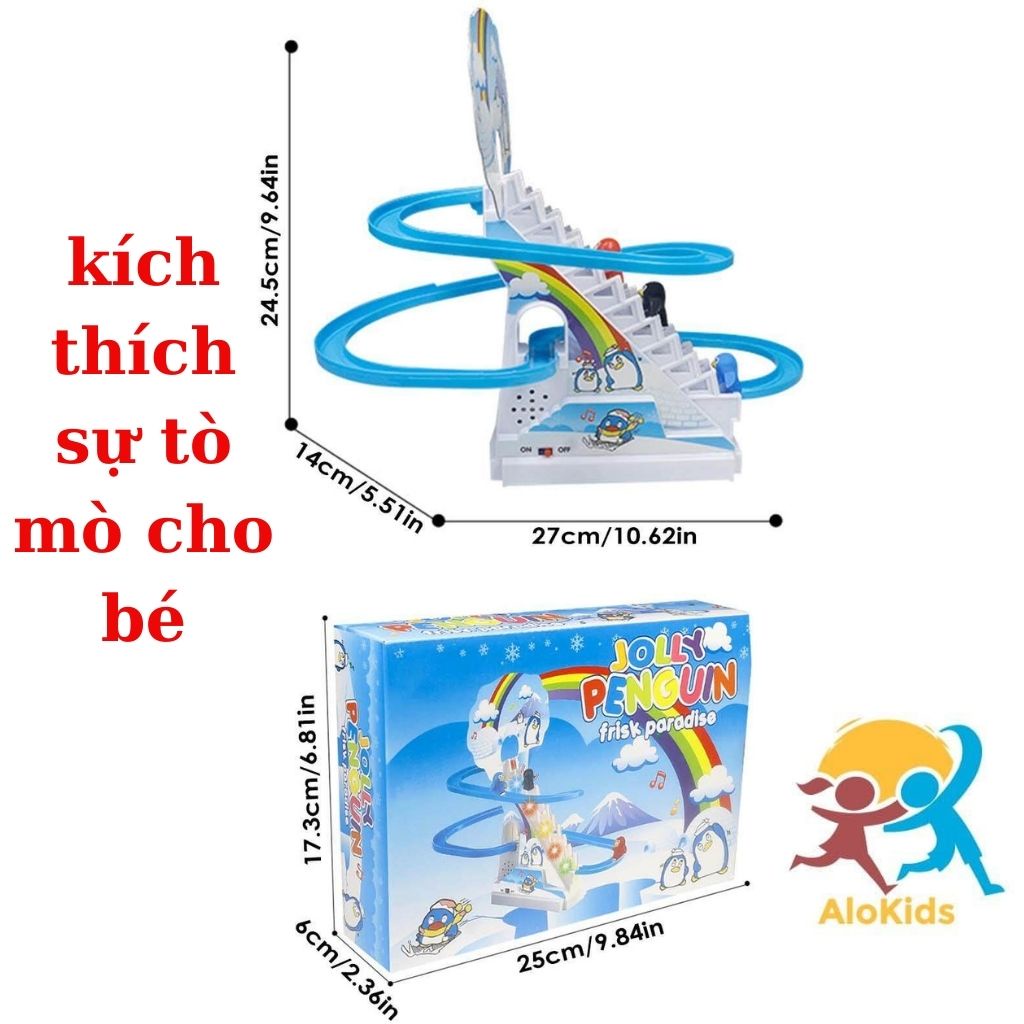 Đồ Chơi Dành Cho Bé -Chim Cánh Cụt Leo Thang Có Đèn Và Nhạc Vui Nhộn Shop Alokidstb