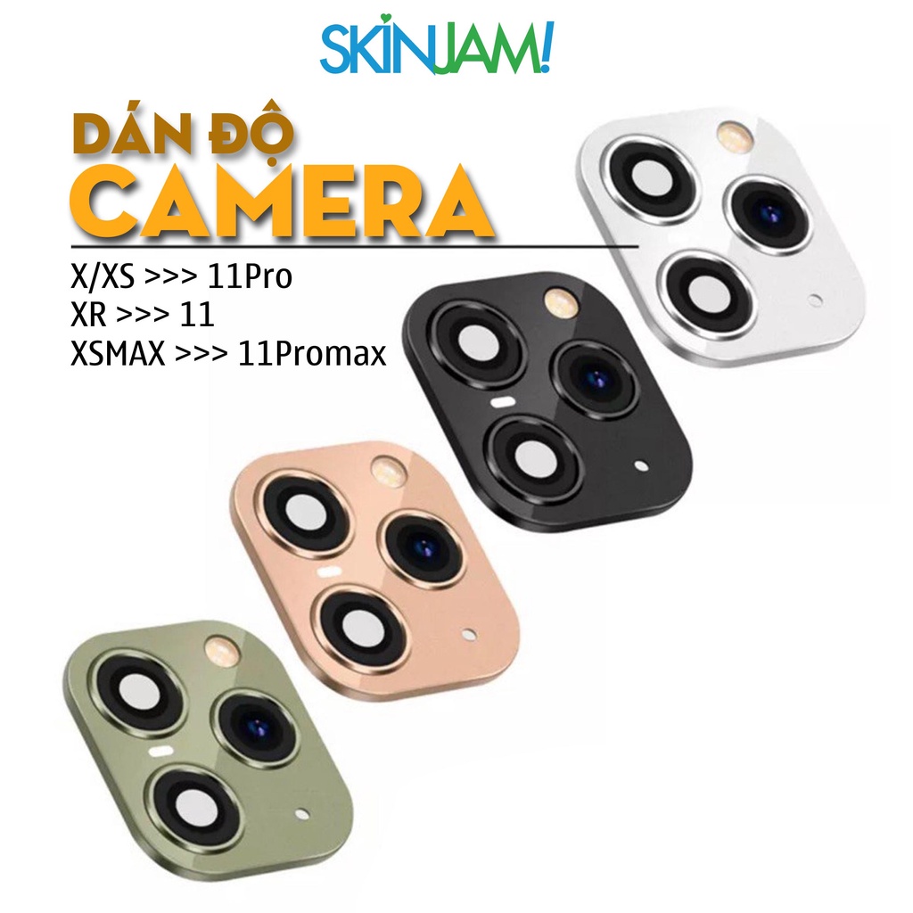 Dán Độ Camera Thần Thánh iPhone X/Xs lên 11Pro/ Xr lên 11Promax / Xsmax lên 11Promax - Tặng Miếng Lau